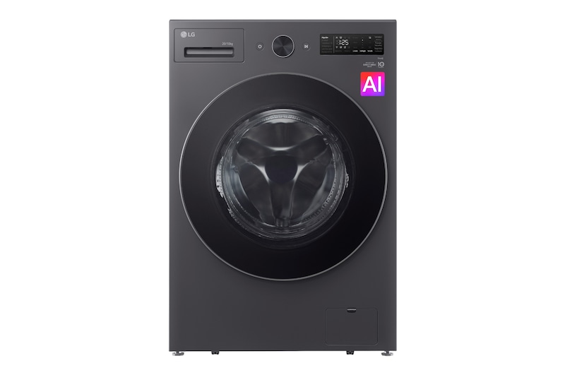 Vista frontal de Lavaseca LG 2 en 1 Carga Frontal 20Kg Gris Grafito AIDD WD20EGNTS6P
